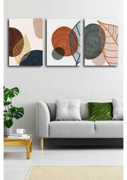 Gift Pack Soyut Modern Minimal Kanvas Tablosu 3'lü Canvas Tablo Seti