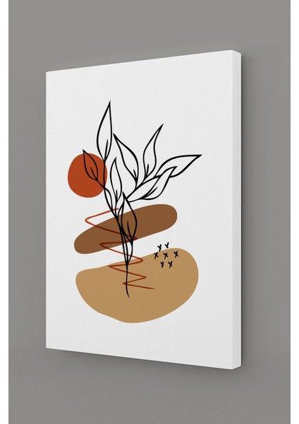 Gift Pack Soyut Çiçekler Modern Minimal Kanvas Tablosu 3'lü Canvas Tablo Seti