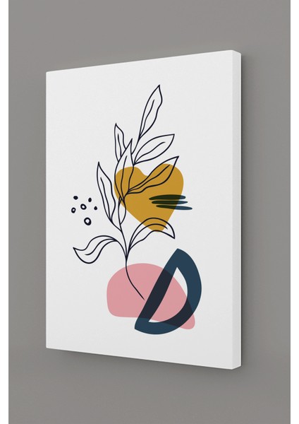 Gift Pack Soyut Çiçekler Modern Minimal Kanvas Tablosu 3'lü Canvas Tablo Seti