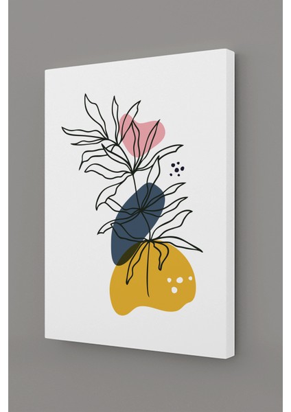 Gift Pack Soyut Çiçekler Modern Minimal Kanvas Tablosu 3'lü Canvas Tablo Seti