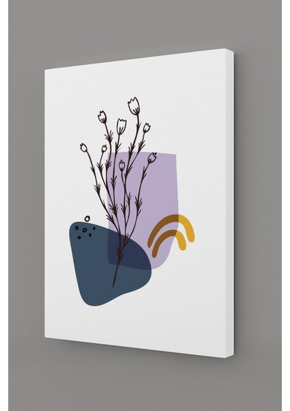 Gift Pack Soyut Çiçekler Modern Minimal Kanvas Tablosu 3'lü Canvas Tablo Seti