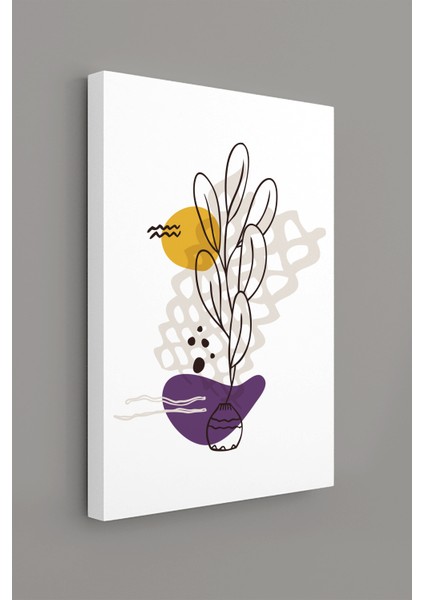 Gift Pack Soyut Çiçekler Modern Minimal Kanvas Tablosu 3'lü Canvas Tablo Seti
