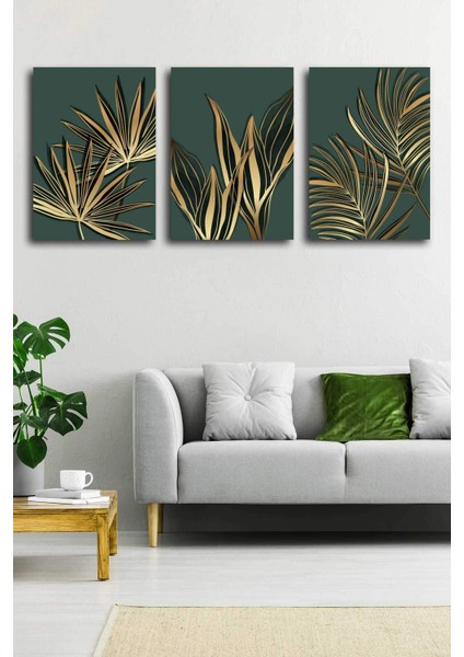 Gift Pack Soyut Modern Minimal Kanvas Tablosu 3'lü Canvas Tablo Seti