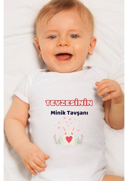 Özel Tasarım Bebek Zıbın - Çıtçıtlı Body (Teyzesinin Minik Tavşanı )