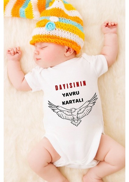 Özel Tasarım Bebek Zıbın Çıtçıtlı Body Dayısının Yavru Kartalı