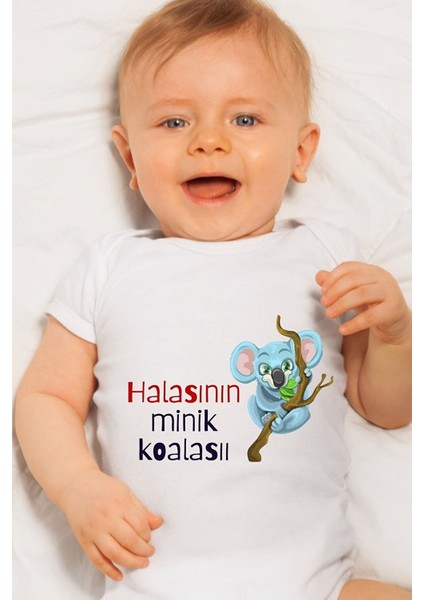 Özel Tasarım Bebek Zıbın - Çıtçıtlı Body (Halasının Minik Koalası)