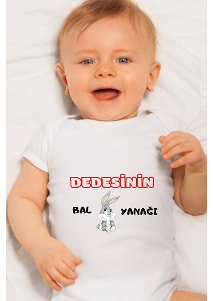 Özel Tasarım Bebek Zıbın - Çıtçıtlı Body (Dedesinin Bal Yanağı)