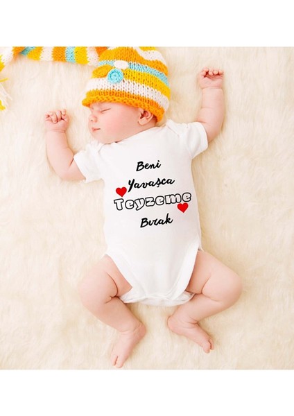 Özel Tasarım Bebek Zıbın 0 3 Yaşa Uygun Beni Yavaşca Teyzeme Bırak