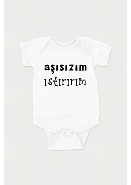 Baskılı Çıtçıtlı Bebek Body Zıbın
