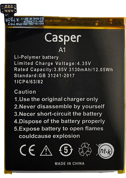 Via A1 Plus Uyumlu Casper NT-92803 3200 Mah Batarya