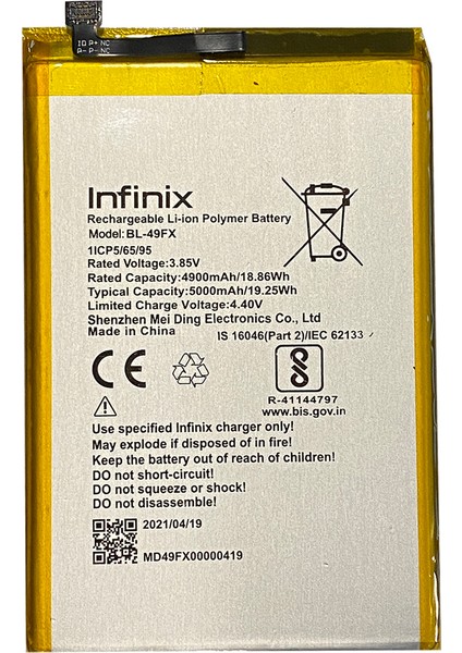 Note 9 Pro Uyumlu Infinix BL-49FX 5000 Mah Batarya
