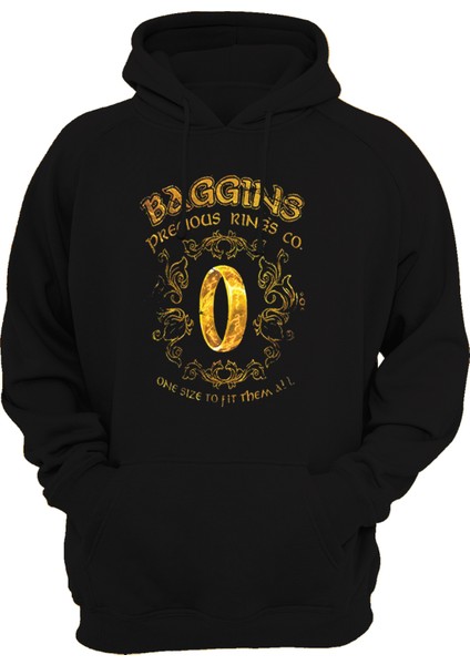 Lotr Yüzüklerin Efendisi Baggins Baskılı 3 Ipl. Şardonlu, Içi Polar, KALIN(600GR) Hoodie