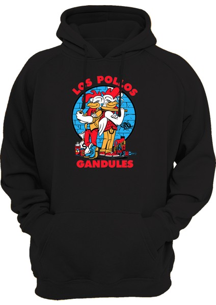 Los Pollos Baskılı 3 Ipl. Şardonlu, Içi Polar, KALIN(600GR) Hoodie