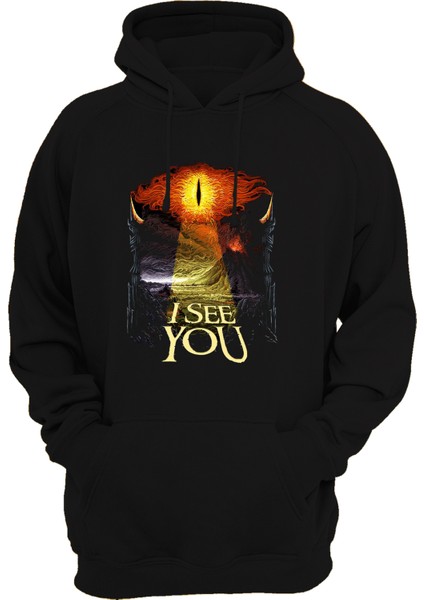 Lotr Yüzüklerin Efendisi Sauron Baskılı 3 Ipl. Şardonlu, Içi Polar, KALIN(600GR) Hoodie
