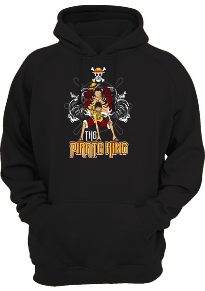 One Pıece Pirate King Baskılı 3 Ipl. Şardonlu, Içi Polar, KALIN(600GR) Hoodie
