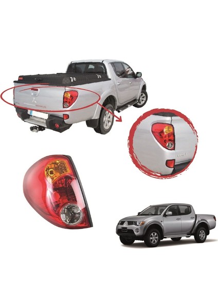 Mitsubishi L200 Sağ-Sol Stop Lambası Takım 2006-2014 modelleri