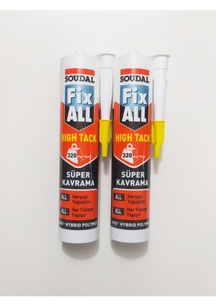 2 Adet Hight Tack Korniş Yapıştırıcı / Montaj Silikonu Beyaz 290 Ml.