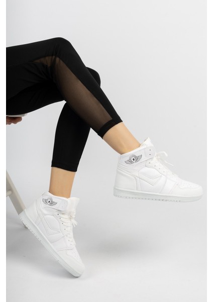 Boğazlı Beyaz Sneakers