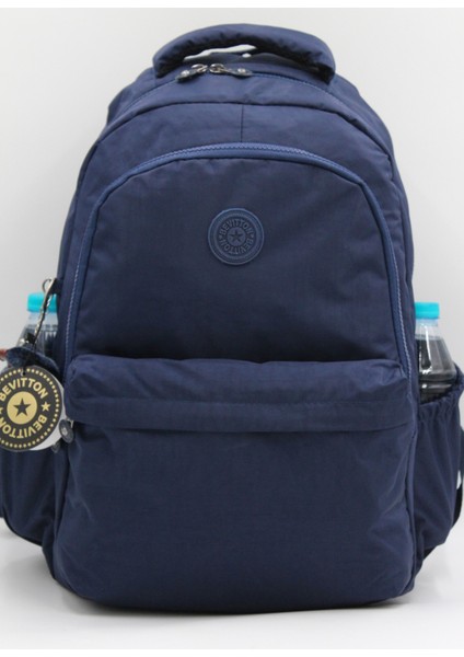 Su Geçirmez Kumaş Moden Lacivert Unisex Kadın Sırt Çantası 2200