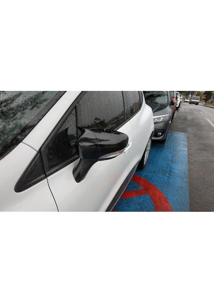 Renault Clio 4 Batman Yarasa Ayna Kapağı Piano Black Abs Plastik