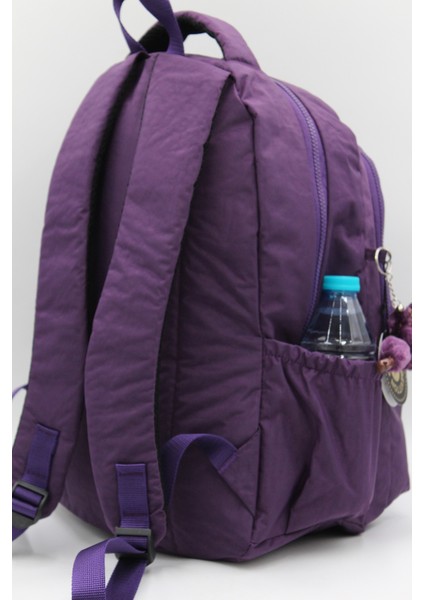 Su Geçirmez Kumaş Moden Mor Unisex Kadın Okul Sırt Çantası 2200 fırsatları