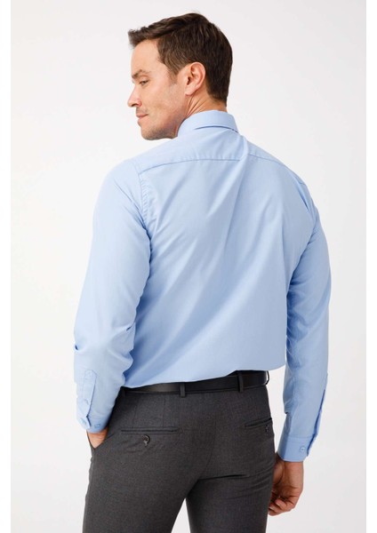 Erkek K.Mavi Regularfıt / Rahat Kalıp 7 Cm Klasik Gömlek fiyatları