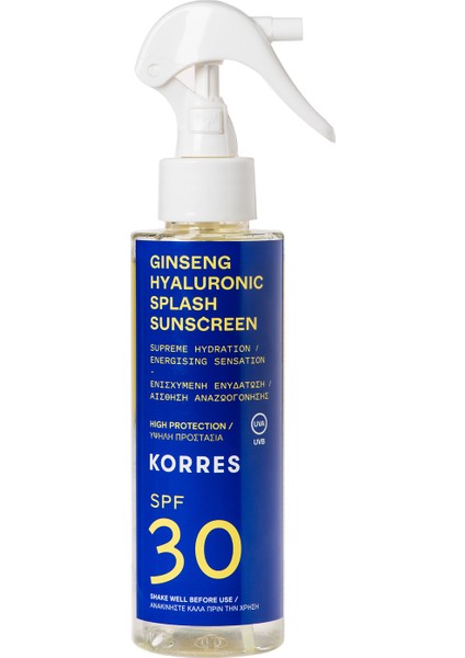 Ginseng Hyaluronic Yüz ve Vücut Güneş Koruyucu Sprey SPF30 150ml