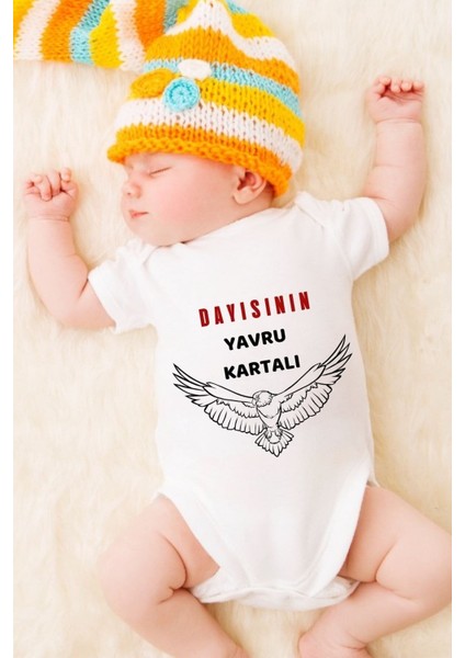 Özel Tasarım Bebek Zıbın - Çıtçıtlı Body (Dayısının Yavru Kartalı)