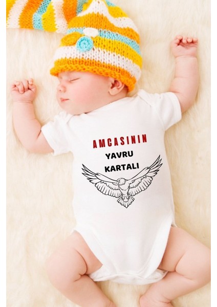 Özel Tasarım Bebek Zıbın - Çıtçıtlı Body (Amcasının Yavru Kartalı)