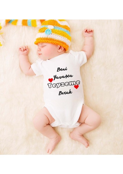 Özel Tasarım Bebek Zıbın 0 3 Yaşa Uygun Beni Yavaşca Teyzeme Bırak