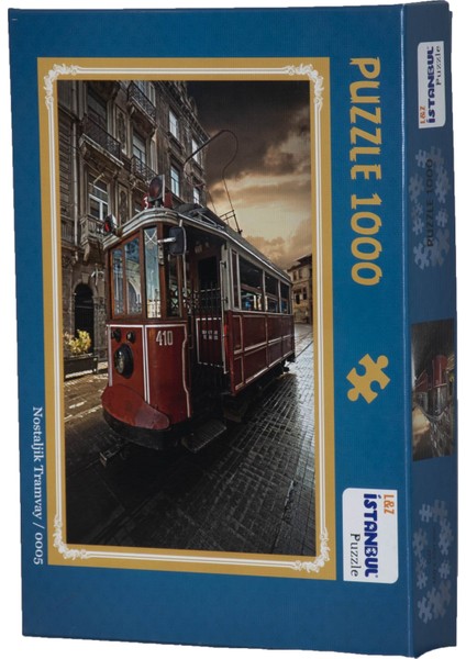 Istanbul Puzzle Nostaljik Karlı Tramvay 1000 Parça Puzzle Yapboz