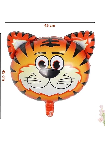 Safari Sevimli Hayvanlar Folyo Balon, 45 cm - Kaplan