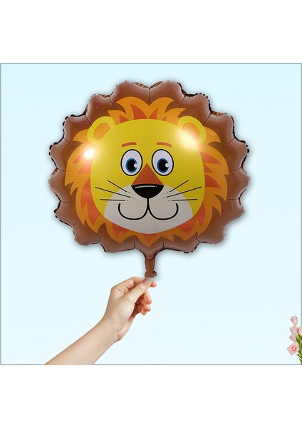 Safari Sevimli Hayvanlar Folyo Balon, 45 cm - Aslan