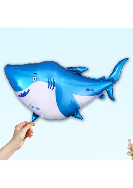 Köpek Balığı Folyo Balon - 90 cm x 50 cm