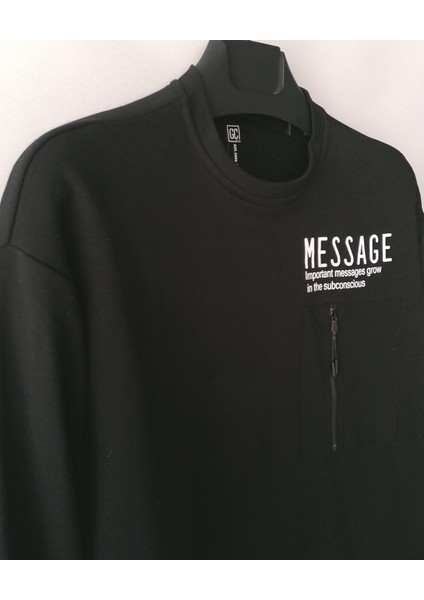 Bisiklet Yaka Cep Detaylı Oversize Sweatshirt fiyatları