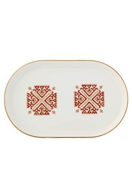 Arabesque Serisi 18CM Kayık Tabak Desen6
