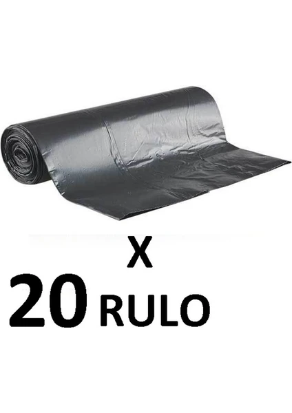 Zengin Çarşım Standart Jumbo Boy ( 80X110 cm ) Siyah Çöp Poşeti 20 Rulo 10*20=200 Adet