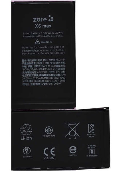 Ceponya Apple iPhone Xs Max 6.5 3270 Mah Vogy Batarya