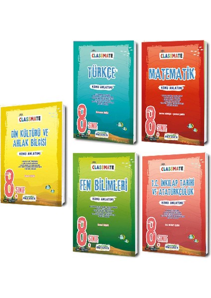 8. Sınıf Classmate Konu Anlatımı 5'li Set (Ciltli)