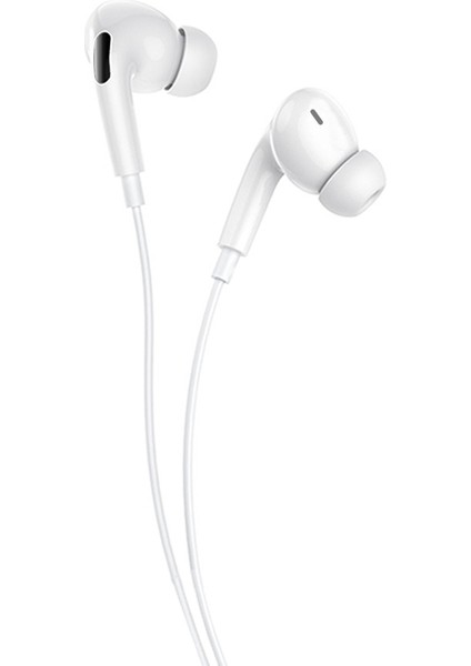 D4 Bass Earphones Mikrofonlu Kablolu Kulak Içi Kulaklık 3.5mm - Beyaz