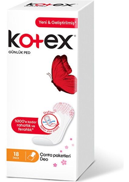 Ince Günlük Parfümlü 18'li