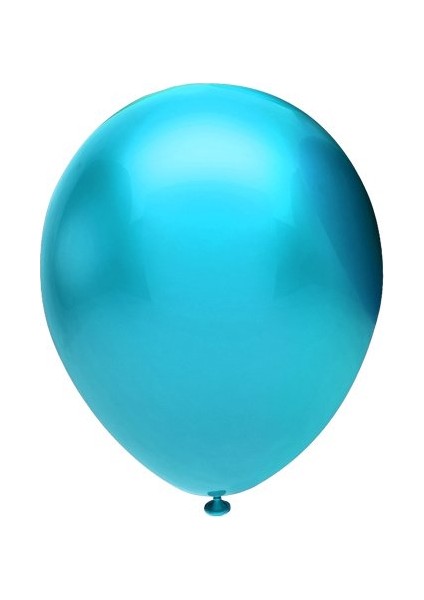 Balonevi, Metalik Açık Mavi, 12'' Metalik Renk Baskı Balonu 100'LÜ Paket