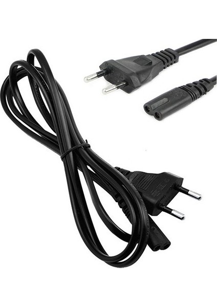 Oem Ac Power Güç Kablosu Tv-Radyo -Notebook Adaptör Için 2 Pin Teyip Fişi