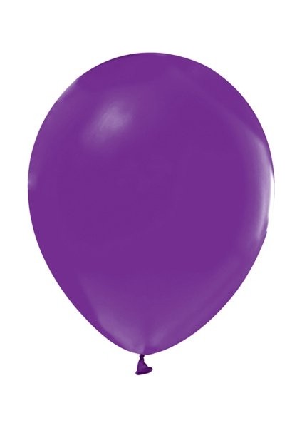Balonevi, Violet - Menekşe Rengi, 12'' Baskı Balonu 100'LÜ Paket