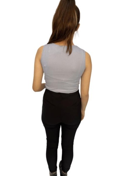 Kadın Kaşkorse Kolsuz Crop Body-Mavi modelleri