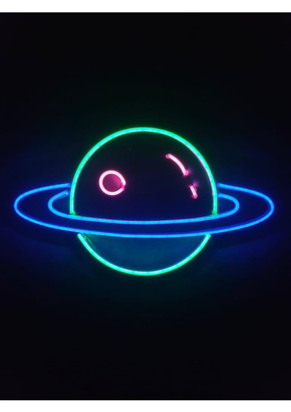Satürn Neon Tabela Neon LED Dekoratif Duvar Aydınlatması Neon Duvar Dekorasyonu fiyatları