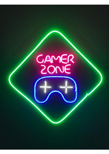 Gamer Zone Neon Tabela Neon LED Dekoratif Duvar Aydınlatması Neon Duvar Dekorasyonu fiyatları