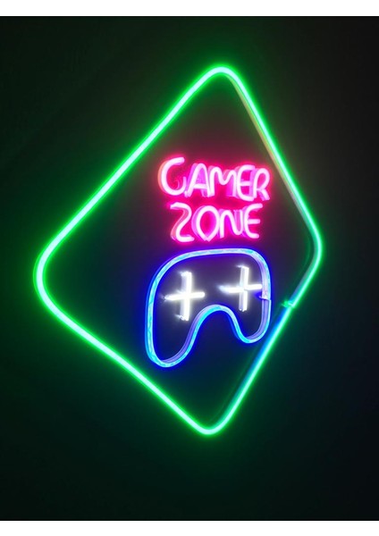 Gamer Zone Neon Tabela Neon LED Dekoratif Duvar Aydınlatması Neon Duvar Dekorasyonu fırsatları