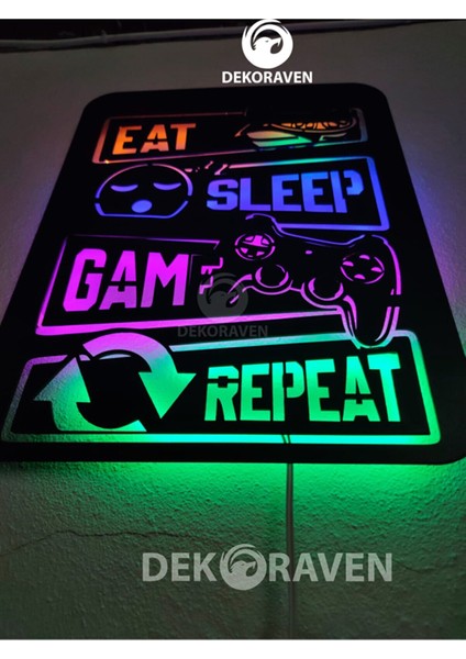 Eat Sleep Game Repeat Gamer Tablo
