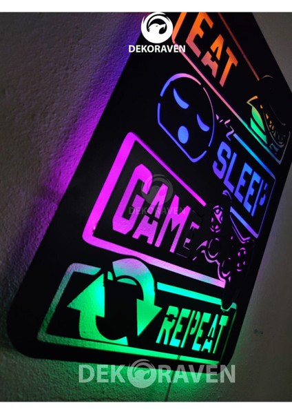Eat Sleep Game Repeat Gamer Tablo